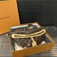 Brown Casual Letters Zipper Bags