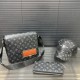 Black Casual Letters Patchwork Bags
