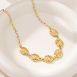 Gold Casual Vacation Solid Color Chains Necklaces