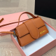 Brown Casual Letters Patchwork Bags