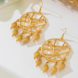 Gold Casual Vacation Solid Color Hollow Out Earrings
