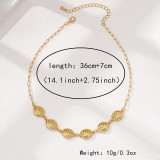 Gold Casual Vacation Solid Color Chains Necklaces