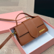 Brown Casual Letters Patchwork Bags