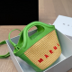 Green Casual Letters Patchwork Bags