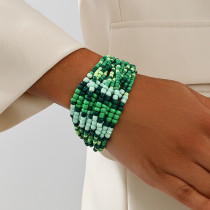 Green Casual Beaded Bracelets