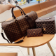 Brown Casual Plaid Zipper Bags