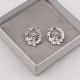 White Casual portrait Hollow Out Earrings