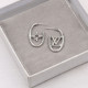 White Casual Letters Hollow Out Earrings
