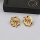 Gold Casual portrait Hollow Out Earrings