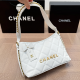 White Casual Letters Zipper Bags
