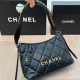 Black Casual Letters Zipper Bags
