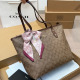 Brown Casual Letters Patchwork Bags