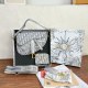 Gray Blue Casual Letters Patchwork Bags