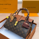 Brown Casual Letters Patchwork Bags