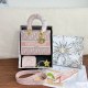 Pink Casual Letters Patchwork Bags