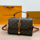 Brown Casual Letters Patchwork Bags