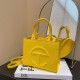 Yellow Casual Letters Patchwork Bags