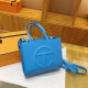 Blue Casual Letters Patchwork Bags