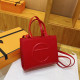 Red Casual Letters Patchwork Bags