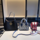 Blue Black Casual Letters Hollow Out Bags