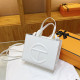 White Casual Letters Patchwork Bags