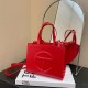 Red Casual Letters Patchwork Bags