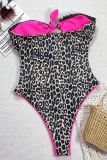 Leopard Print Sexy Leopard Print Hollow Out Swimwears