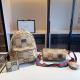 Khaki Letters Zipper Bags
