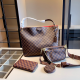 Brown Casual Plaid Zipper Bags