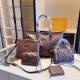 Brown Casual Plaid Patchwork Bags