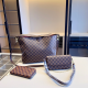 Brown Casual Colorblock Zipper Bags