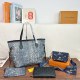 Gray Blue Casual Letters Patchwork Bags