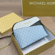 White Blue Casual Letters Zipper Bags