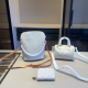 White Casual Letters Zipper Bags