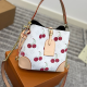White Red Casual Print Patchwork Bags