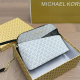 White Grey Casual Letters Zipper Bags