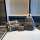 Brown Casual Letters Zipper Bags