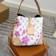 White Pink Casual Print Patchwork Bags