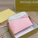 White Pink Casual Letters Zipper Bags