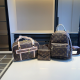 Brown Casual Letters Zipper Bags