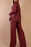 Yellow Casual Solid Color Strap Design Cardigan Collar Long Sleeve Three Pieces