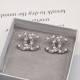 Silver Daily Letters Pearls Decor Earrings