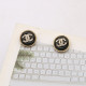 Black Daily Letters Rhinestone Decor Earrings