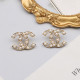Gold Daily Letters Pearls Decor Earrings