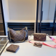Pink Brown Casual Letters Zipper Bags