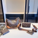 Brown Casual Letters Patchwork Bags