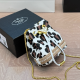White Casual Leopard Print Chains Bags