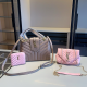 Khaki Pink Casual Letters Chains Bags