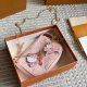 Light Pink Casual Letters Zipper Bags