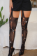 Black Sexy Solid Color Hollow Out Lingerie